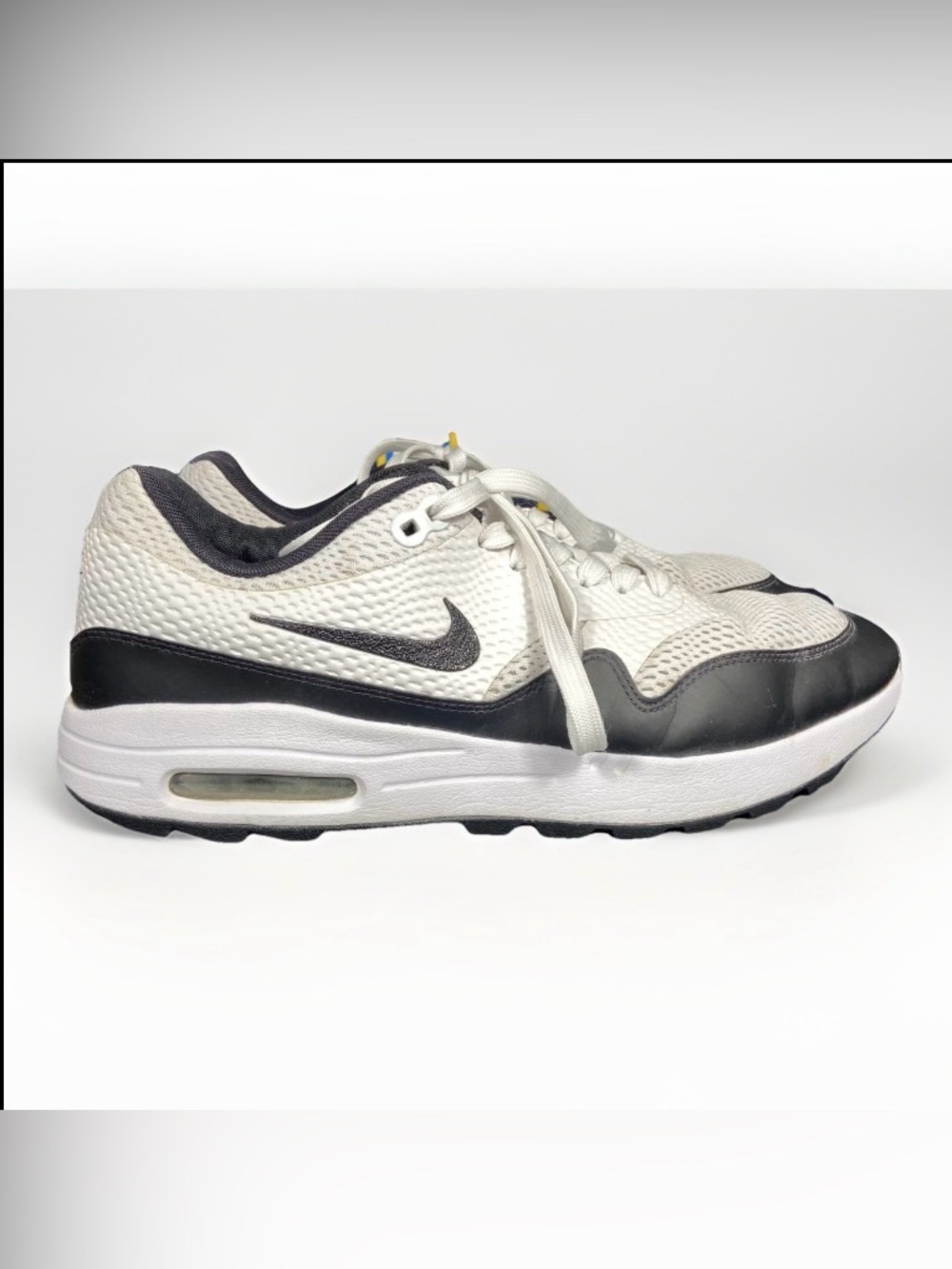 Nike Air Max 1 G Golf Shoes Size 10 White Black Spikeless CI7576-100 No Insole